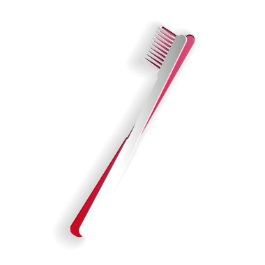 Kağıt kesiği diş fırçası simgesi beyaz arkaplanda izole edildi. Kağıt sanatı tarzı. Vektör.