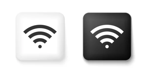 Schwarz Weißes Symbol Für Das Drahtlose Internet Netzwerk Auf Weißem — Stockvektor