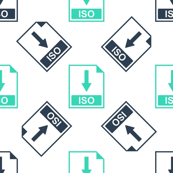 Зеленый Значок Документа Iso Иконка Кнопки Iso Выделена Безрамным Рисунком — стоковый вектор