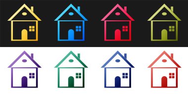 House simgesini siyah beyaz arkaplanda ayır. Ev sembolü. Vektör.