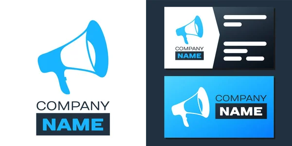 Logotype Megaphone 아이콘은 배경에서 분리되었다 로고는 템플릿 요소를 디자인 합니다 — 스톡 벡터