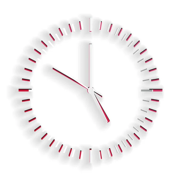 Papier Découpé Icône Horloge Isolé Sur Fond Blanc Icône Temporelle — Image vectorielle