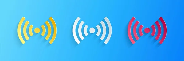 와이파이 인터넷 네트워크 아이콘 파란색 배경에 스타일 Vector — 스톡 벡터