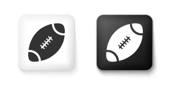 Schwarz Weiße Ikone Des American Football Auf Weißem Hintergrund Quadratische — Stockvektor