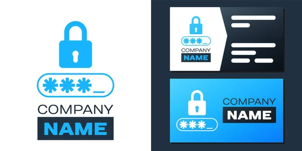 Logotyp Ochrana Hesla Bezpečnostní Přístupová Ikona Izolované Bílém Pozadí Uzamknout — Stockový vektor