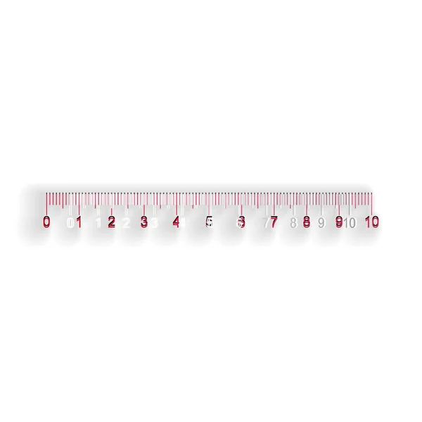 Paper Cut Measuring Scale Markup Rulers Icon Isolated White Background — Stock Vector