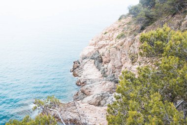 Costa Brava İspanya tatil. Tossa de Mar şehir manzaraları.