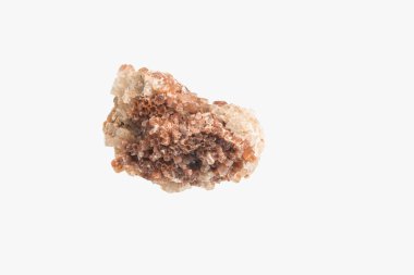 Beyaz arka plan üzerinde izole mineral aragonit