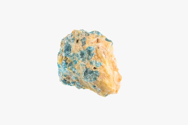 Cristal Piedra Apatita Brillante Aislado —  Fotos de Stock