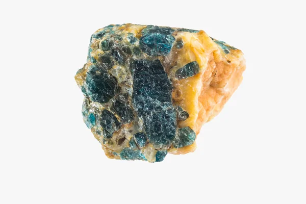 Cristallo Apatite Brillante Isolato — Foto Stock