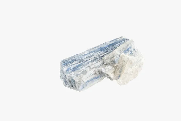 Cyanit Blå Silikat Mineral Isolerade — Stockfoto