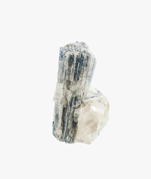 Cyanit Blå Silikat Mineral Isolerade — Stockfoto