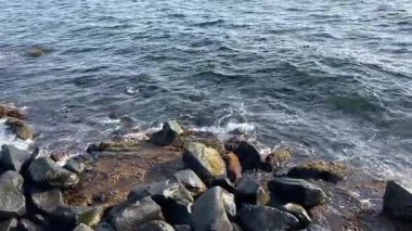 Kayalıklarda dalgalar