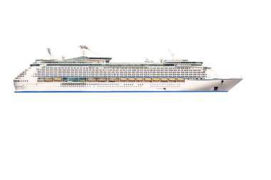 seyahat gemisi beyaz arkaplanda izole edildi