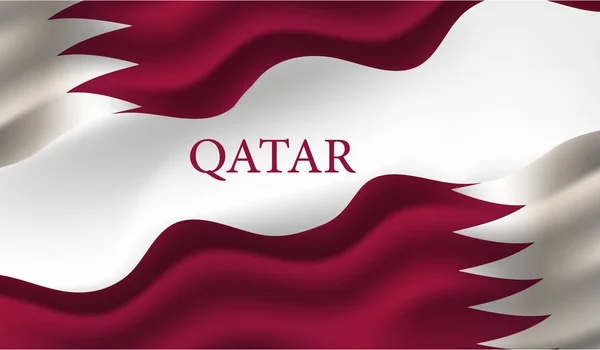 Día Nacional Qatar Día Independencia Qatar Diciembre — Vector de stock