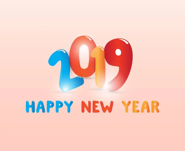 Happy 2019 New Year Holiday Vector Illustration — Stock Vector