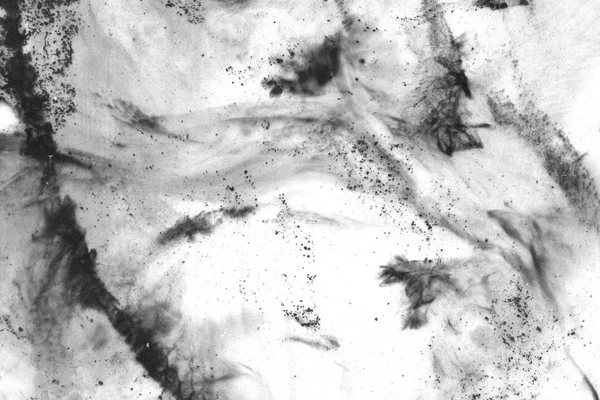 Abstract ink background. Marble style. Black paint stroke texture on white paper. Wallpaper for web and game design. Grunge mud art. Macro image of pen juice. Dark Smear. — Stock Photo, Image