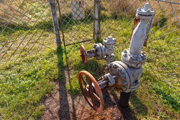 Imágenes Equipos Transporte Gas Natural Incluyendo Tuberías Gran Diámetro Alta — Foto de Stock