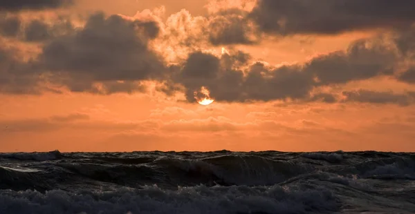 Pôr Sol Mar Báltico — Fotografia de Stock