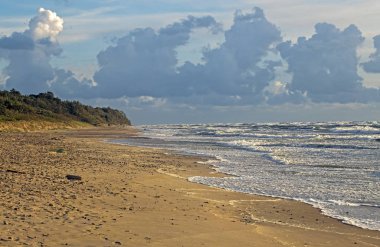 Litvanya Baltic coast güzel arsa. Su alan liman Klaipeda, Litvanya.