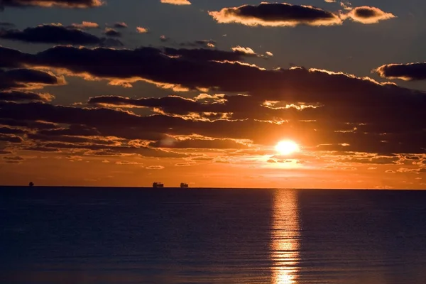 Pôr Sol Mar Báltico — Fotografia de Stock