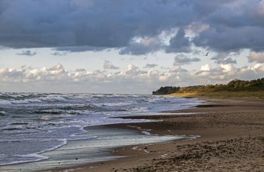 Litvanya Baltic coast güzel arsa. Su alan liman Klaipeda, Litvanya.