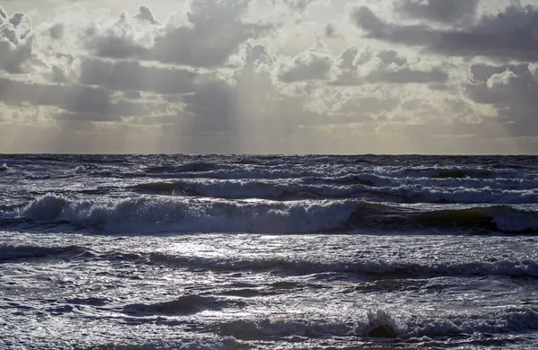 Beautiful Evening Clouds Storming Bali Sea — Stock Photo, Image