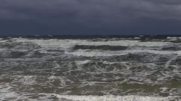 Tempesta Sul Mar Baltico Zona Idrica Del Porto Klaipeda Lituania — Video Stock