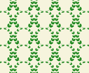 Kusursuz Yapraksız Çelenk Şablonu Yeşil Botanik Arkaplan