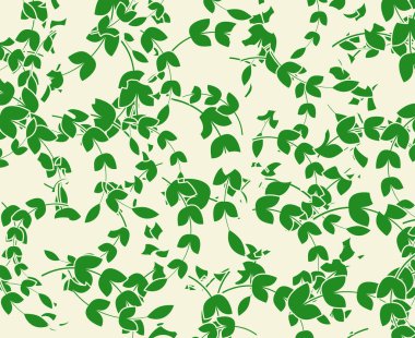 Yoğun Yapraksız Desensiz Yeşil Botanik Arkaplan