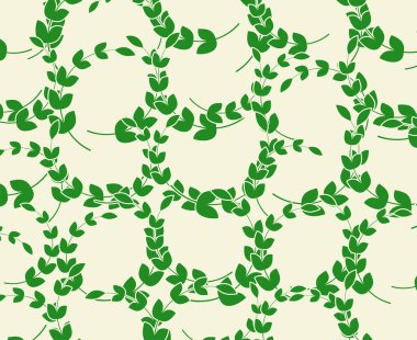 Yeşil Çelenk Yaprağı Kusursuz Botanik Şablon Arkaplanı