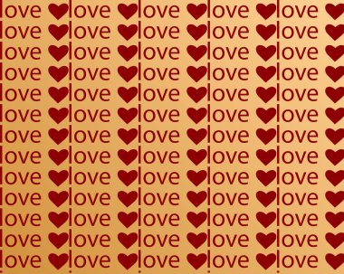 Aşk Yüreği Kusursuz Tekrarlanan Desen Tasarımı