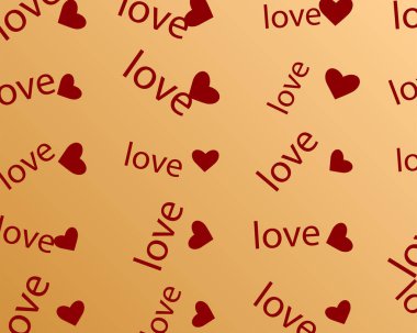 Kalpsiz Desenli Aşk Metni Tasarımı