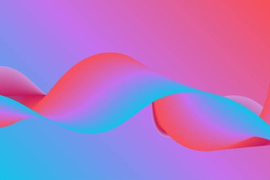 Soyut pembe mavi eğimli dalga arkaplanı