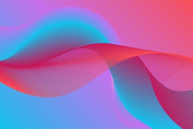 Soyut kırmızı turkuaz eğimli dalga arkaplanı