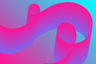pembe mavi eğimli soyut düz akışkan şekiller