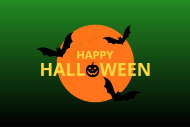 Balkabağı ve Uçan Yarasalarla Cadılar Bayramı Dolunay Resimleri