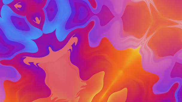 Rotation symétrique dégradé fond animation numérique multicolore kaléidoscope texture motif — Video