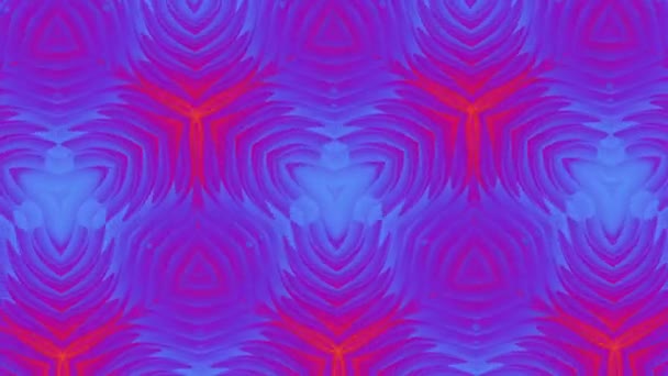 Bleu néon kaléidoscope séquence sans couture boucle fond d'animation numérique — Video