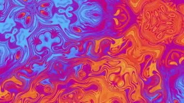 Sıvı, güzel, parlak, eğimli dokusu pürüzsüz döngüsüz arka plan renkli görselleştirme