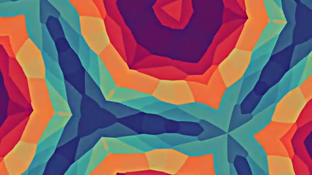Абстрактный разноцветный мозаичный бесшовный петлевой футуристический красочный пастельный диско фон — стоковое видео