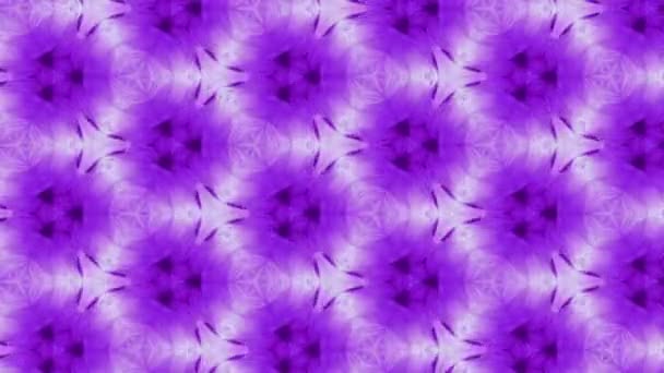 Bunte abstrakte Hintergrund hell lila und weiß Kaleidoskop verschiedene geometrische Form — Stockvideo