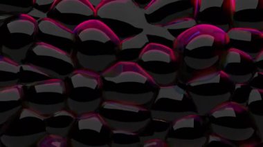 3D animasyon siyah ve kırmızı hareket küresi değiştirildi fütüristik hareket kusursuz döngü