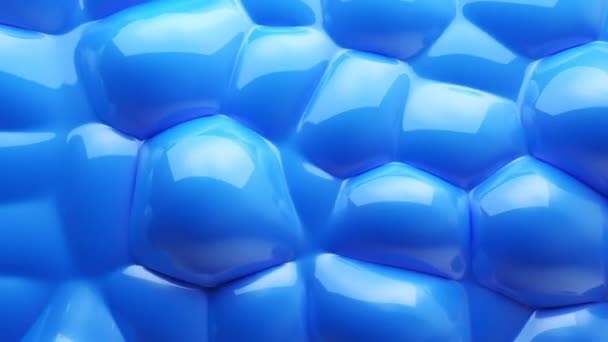 3d struttura di animazione di blu caotica forma sfera lucentezza movimento senza soluzione di continuità loop — Video Stock