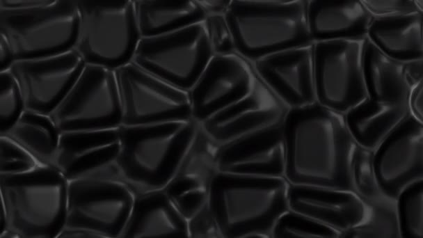 Deslocado brilhante esfera forma preto movimento sem costura looped moderno fundo 3d animação — Vídeo de Stock