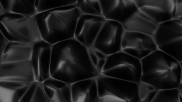 Abstract smooth geometric surface with black polygonal triangle motional seamless looped — Stock Video