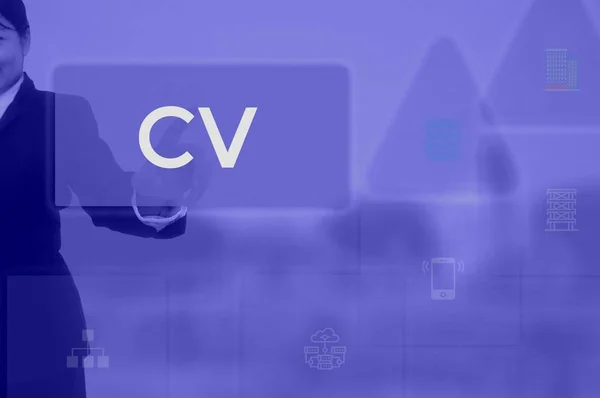 curriculum vitae (CV)concept presented by businessman