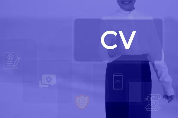 curriculum vitae (CV)concept presented by businessman