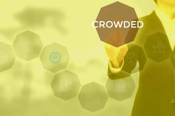 CROWDED - technology and business concept