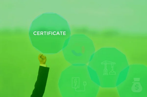 CERTIFICATE - technology and business concept